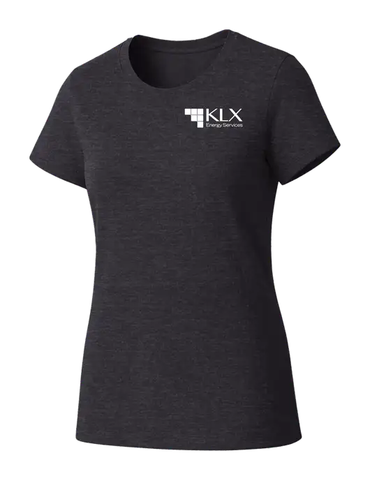 Womens Seriously Soft Heathered Charcoal T-Shirt w/KLX Logo