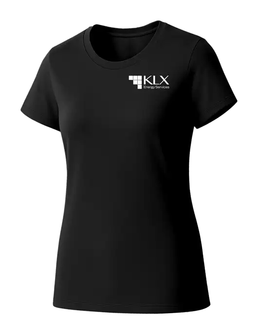 Womens Seriously Soft Black T-Shirt w/KLX Logo