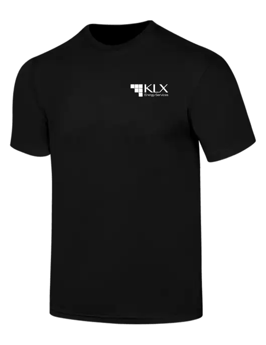 Simply Soft Black 4.5oz  Poly/Combed Ring Spun Cotton T-Shirt w/KLX Logo
