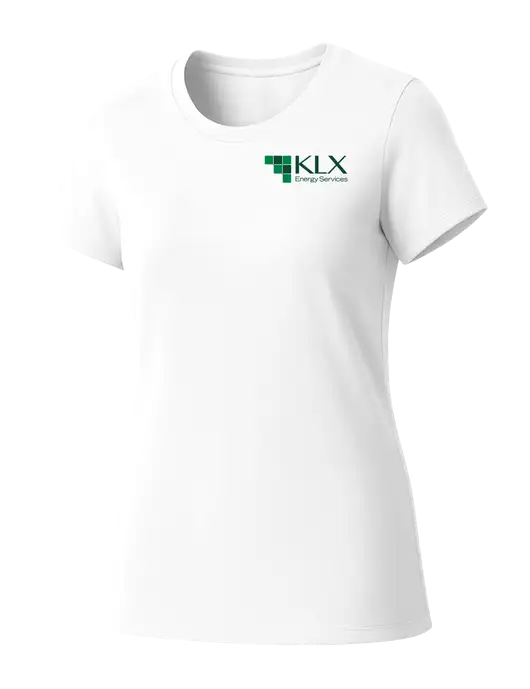 Womens Seriously Soft White T-Shirt w/KLX Logo