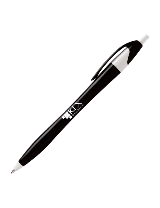 Novella Black/White Executive Pen - Blue Ink w/KLX Logo