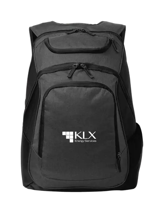 Executive Graphite Heather/Black Laptop Backpack w/KLX Logo