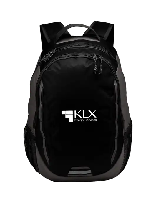 Ridge Black/Dark Charcoal Laptop Backpack w/KLX Logo
