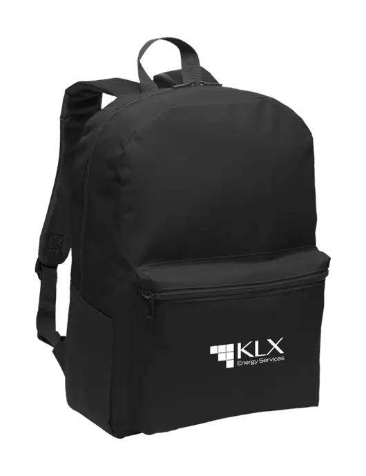 Casual Black Lightweight Laptop Backpack w/KLX Logo