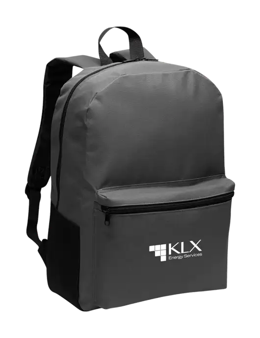 Casual Dark Charcoal Lightweight Laptop Backpack w/KLX Logo