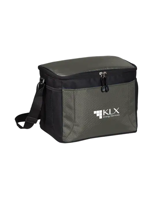 12 Can Grey/Black Cube Cooler w/KLX Logo