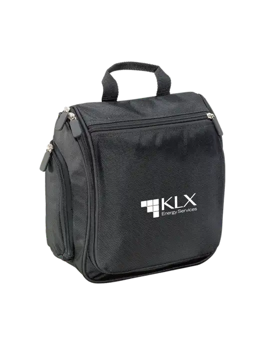 Hanging Black Toiletry Kit w/KLX Logo