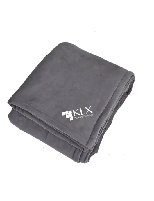 Oversized Graphite Ultra Plush Blanket Graphite w/KLX Logo
