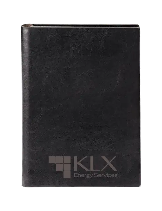 Fabrizio Black 7 x 9.625 Padfolio & Notepad w/KLX Logo