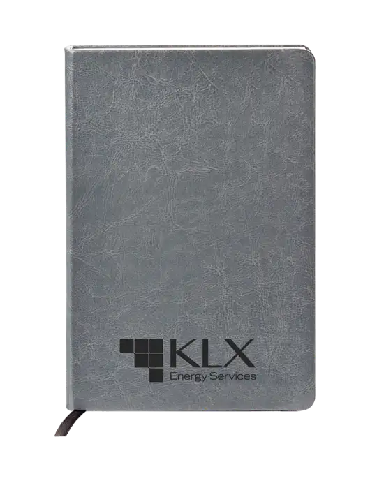 Fabrizio Grey Hard Cover 5.75 x 8.3 Journal w/KLX Logo