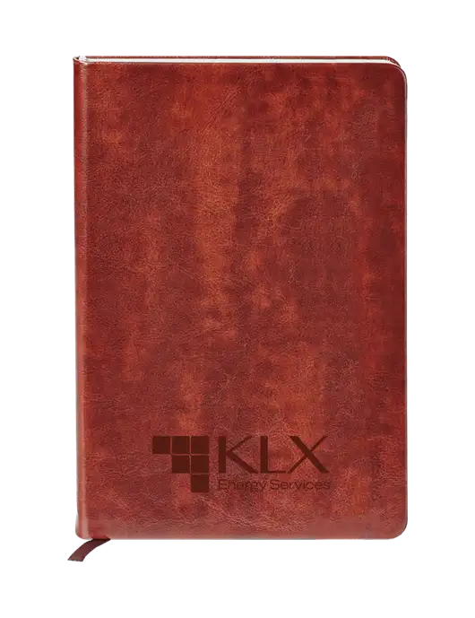 Fabrizio Brown Hard Cover 5.75 x 8.3 Journal w/KLX Logo