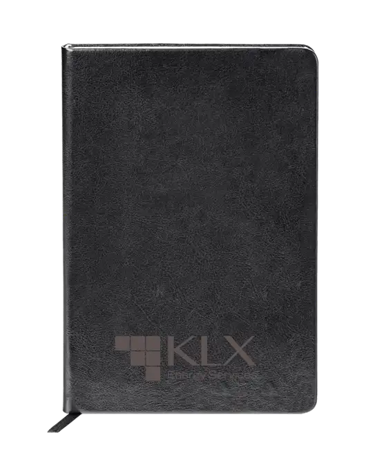 Fabrizio Black Hard Cover 5.75 x 8.3 Journal w/KLX Logo