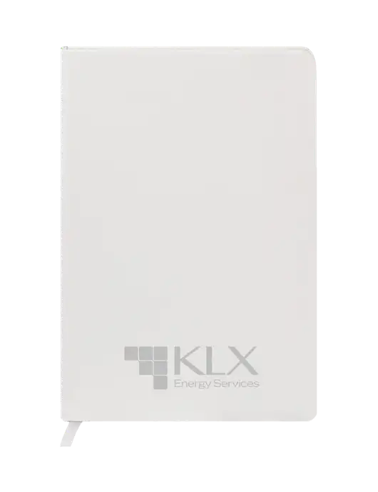 Fabrizio White Hard Cover 5.75 x 8.3  Journal w/KLX Logo