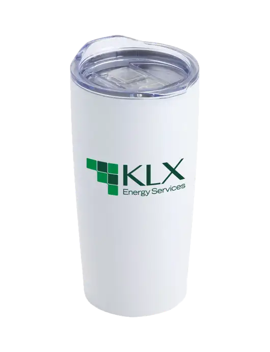 Society White 20 oz Insulated Tumbler w/KLX Logo
