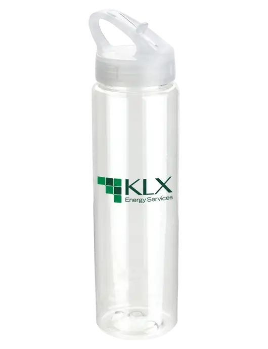 Buddy Clear 32 oz PET Bottle with Flip Lid w/KLX Logo