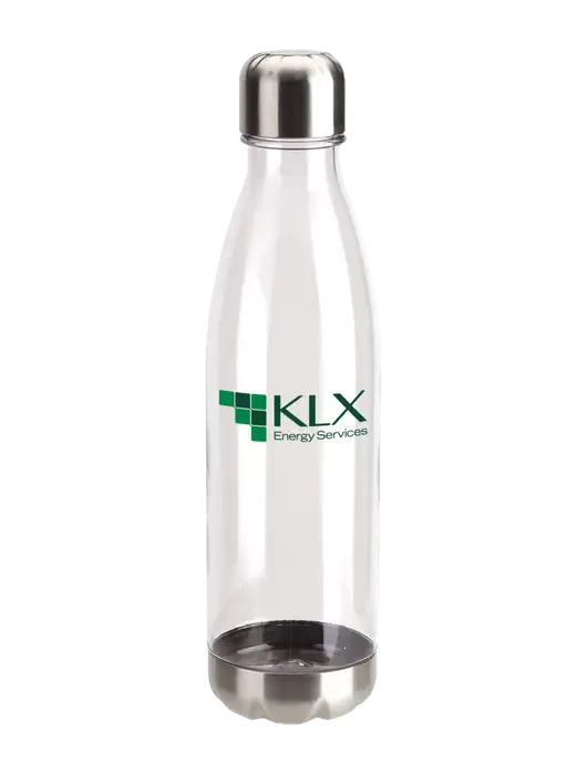 Bayside Tritan Clear 25 oz Bottle with Stainless Base and Cap w/KLX Logo