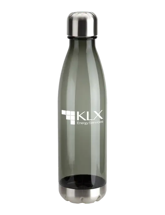 Bayside Tritan Smoke 25 oz Bottle with Stainless Base and Cap w/KLX Logo