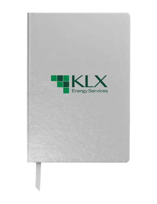 Achieve Silver Hardcover Journal, 5.5 x 8.37 w/KLX Logo