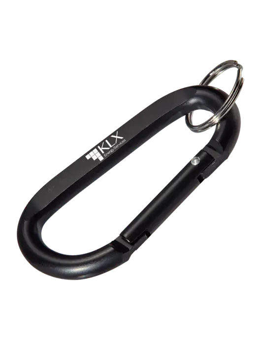 Black Carabiner & Key Ring w/KLX Logo