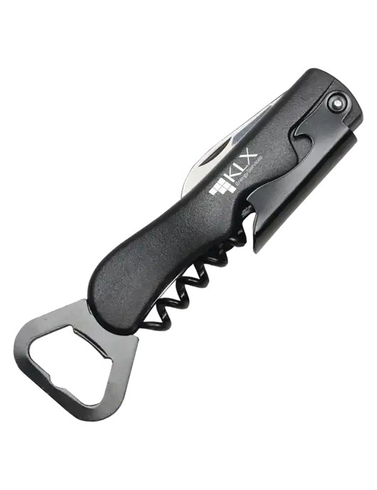 Sleek Black Bottle Opener w/KLX Logo