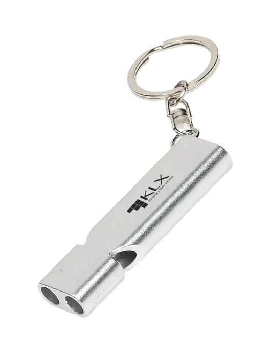 Quick Alert Silver Safety Whistle w/KLX Logo