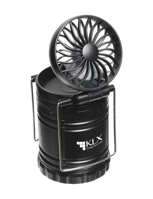 Black Retro Lantern with Fan w/KLX Logo