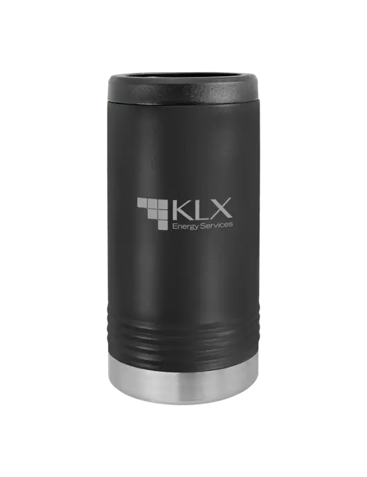 Polar Camel Powder Coated Black Vacuum Insulated Slim Beverage Holder w/KLX Logo