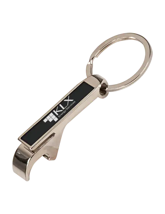 Black Bottle Opener Keychain w/KLX Logo