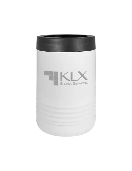 Polar Camel 12 oz Powder Coated White Vacuum Insulated Beverage Holder w/KLX Logo