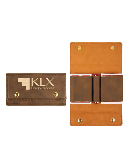 Rustic Leatherette Card & Dice Set w/KLX Logo