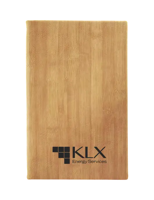 Bamboo Leatherette 5.25 x 8.25 Journal w/KLX Logo