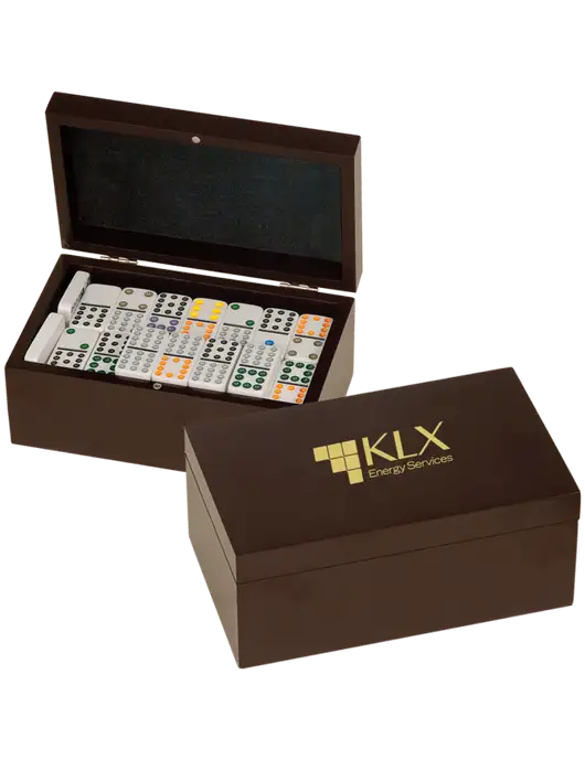 Rosewood Double Twelves 91 Piece Dominos Set w/KLX Logo