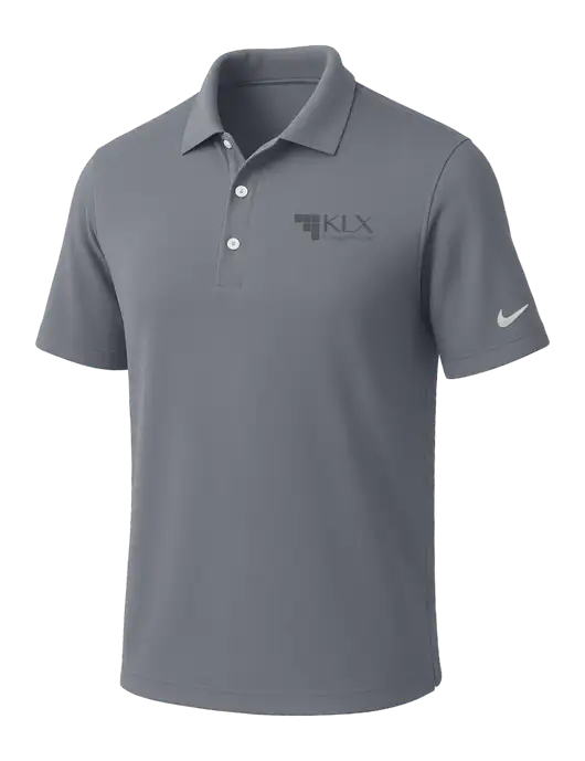NIKE Medium Grey Dri-Fit Micro Pique Polo w/KLX Logo