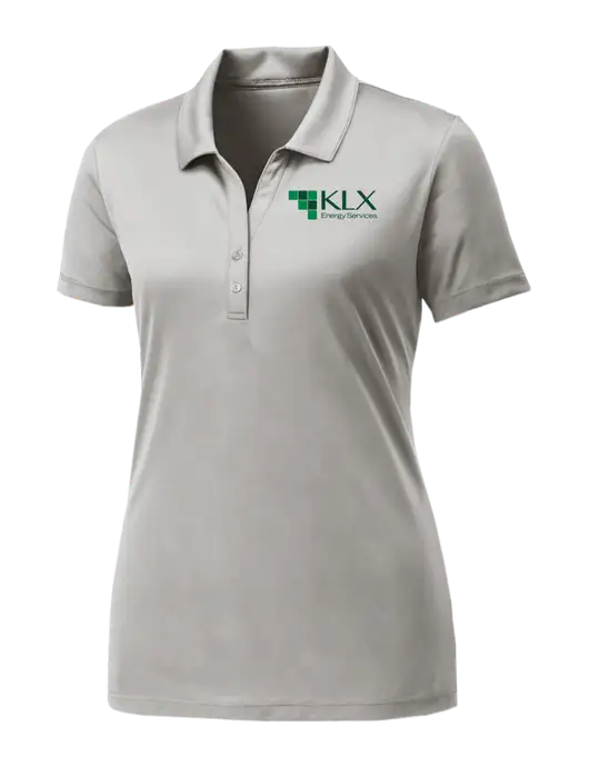 Womens Very Light Grey PosiCharge Competitor Polo w/KLX Logo