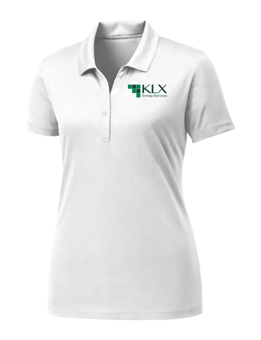 Womens White PosiCharge Competitor Polo w/KLX Logo