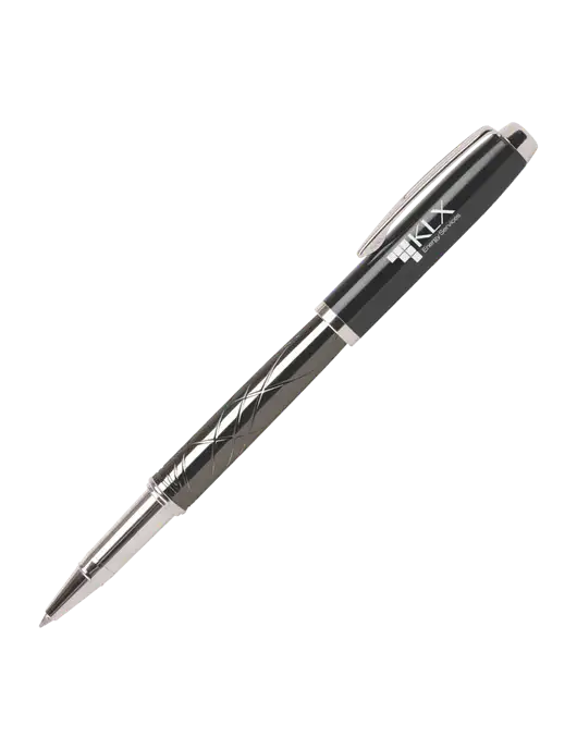 Modernist Black Rollerball Pen - Black Ink w/KLX Logo