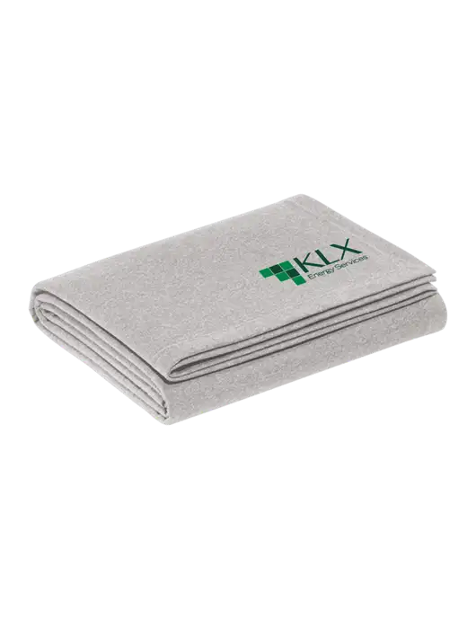 Recycled Light Heather Grey Blanket w/KLX Logo