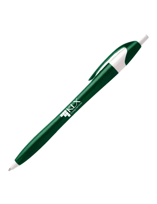 Novella Green/White Executive Pen - Blue Ink w/KLX Logo