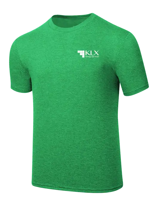 Simply Soft Kelly Green Frost 4.5oz  Poly/Combed Ring Spun Cotton T-Shirt w/KLX Logo