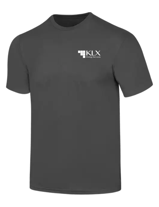 Simply Soft Charcoal 4.5oz  Poly/Combed Ring Spun Cotton T-Shirt w/KLX Logo