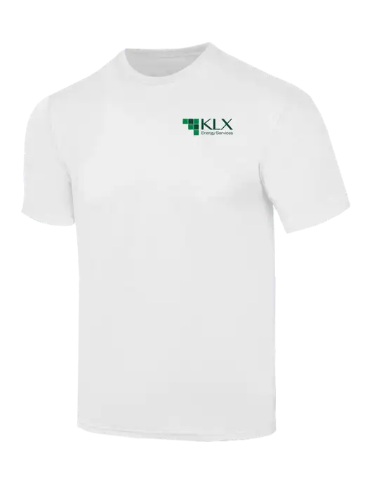 Simply Soft White 4.5oz  Poly/Combed Ring Spun Cotton T-Shirt w/KLX Logo