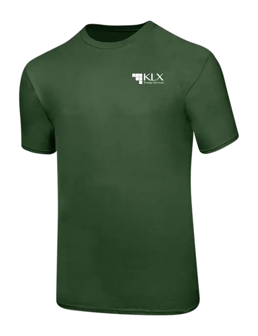 Ring Spun Dark Olive 4.5 oz T-Shirt w/KLX Logo
