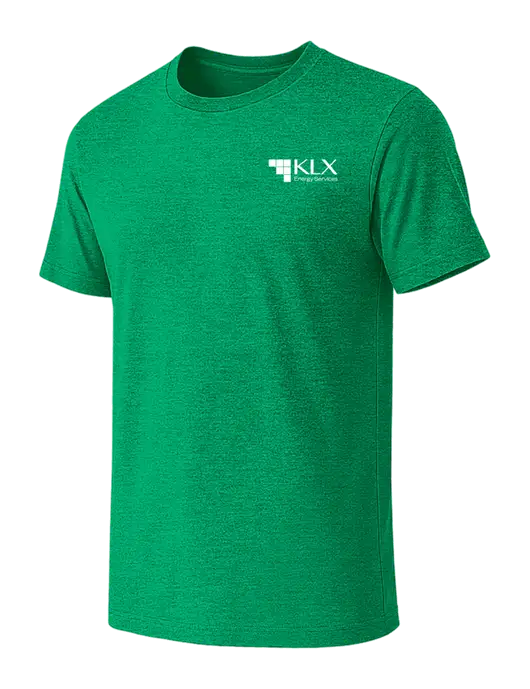 BELLA+CANVAS Heather Kelly Green CVC Short Sleeve Tee w/KLX Logo