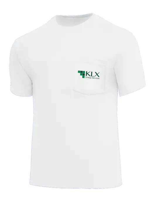 Core Blend White Pocket T-Shirt w/KLX Logo