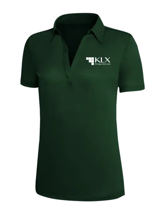 Dark Green Silk Touch Womens Performance Polo w/KLX Logo