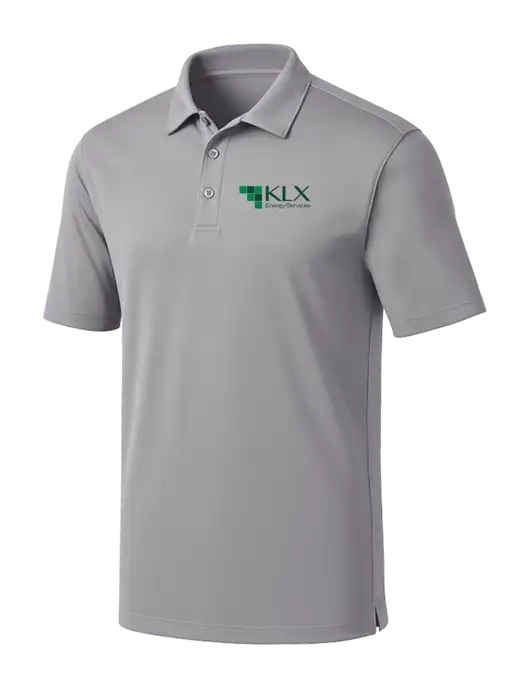 Light Grey Silk Touch Performance Polo w/KLX Logo
