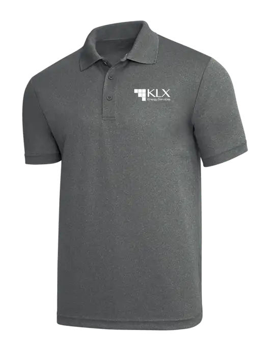 Medium Grey Heather PosiCharge RacerMesh Polo w/KLX Logo