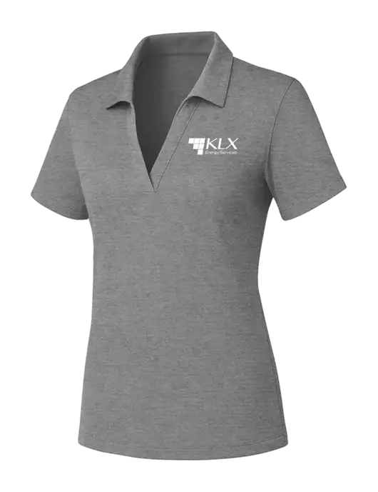 Womens Medium Grey Heather PosiCharge RacerMesh Polo w/KLX Logo