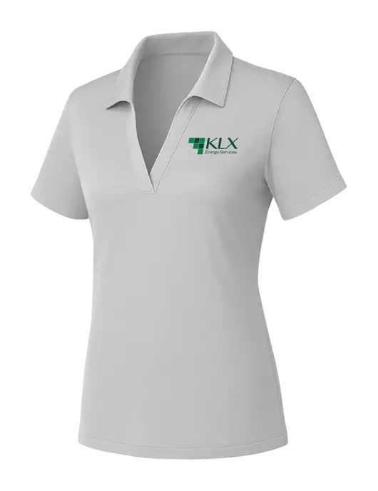 Womens Light Grey PosiCharge RacerMesh Polo w/KLX Logo