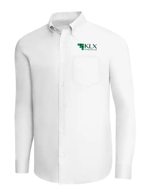 Brooks Brothers White Wrinkle-Free Stretch Pinpoint Shirt w/KLX Logo